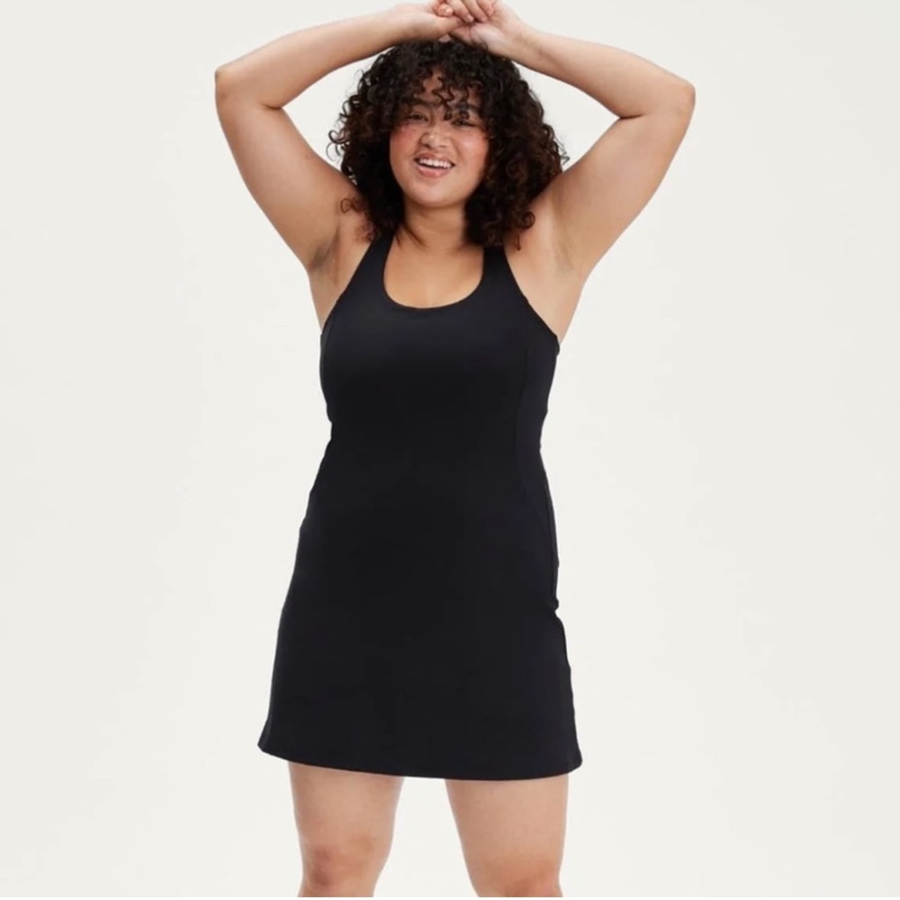 Girlfriend Collective Black Paloma Racerback Dress in
4XL (Black)